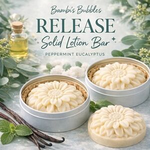 New! Hand Crafted Release Summer Solid Lotion Bar 3.5oz